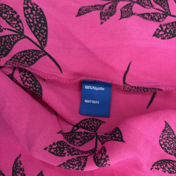 Apt 9 Blouse Women's Medium Pink Floral Button Up Sleeveless Collared Tank Top - Picture 10 of 10